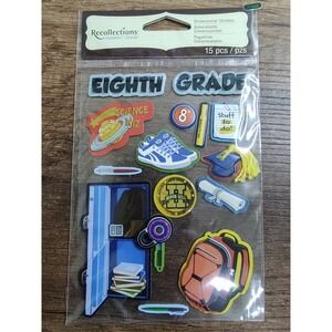 8th Eighth Grade Middle School Scrapbooking Stickers By Recollections RARE